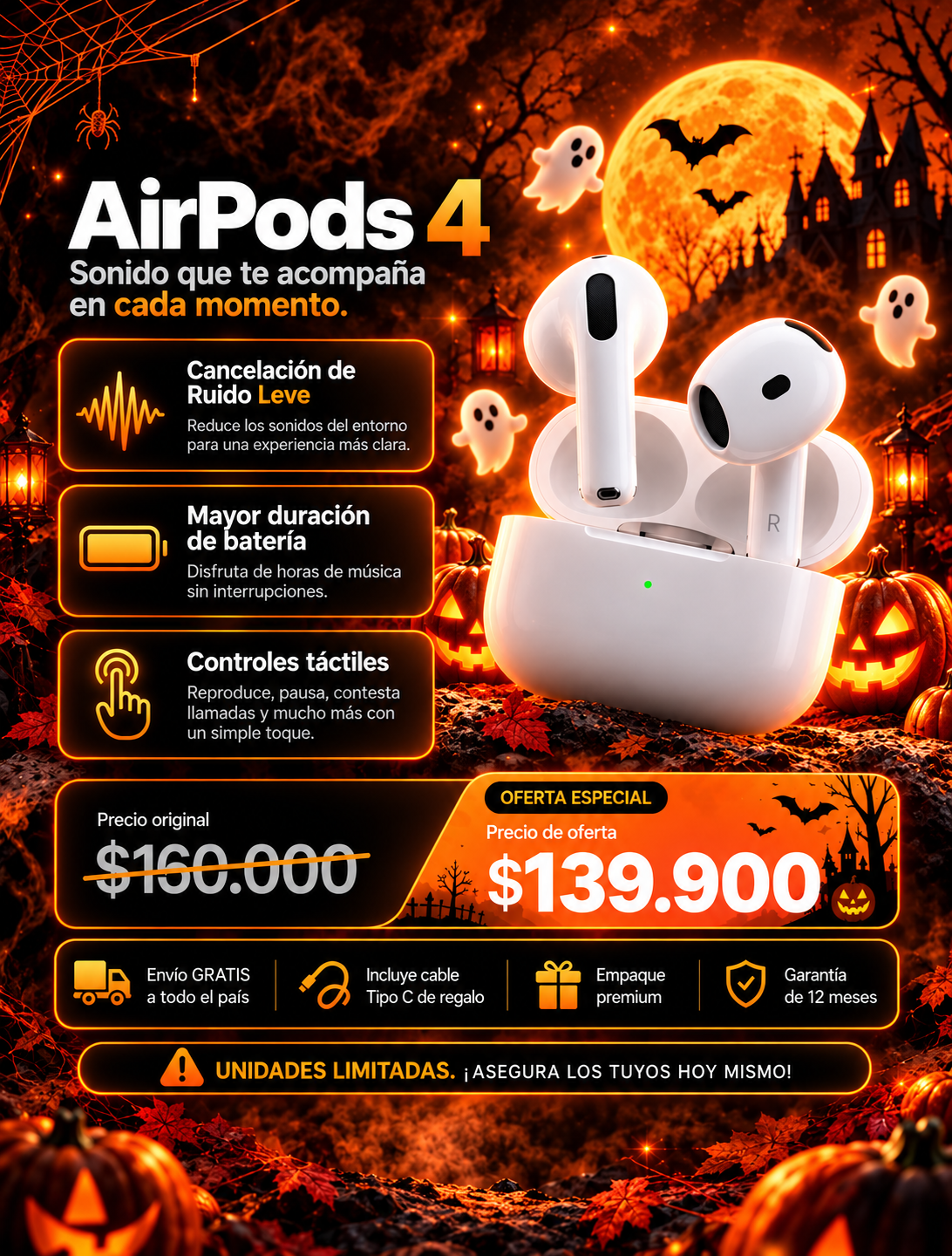 AirPods Series 4 – Sonido Premium con Estuche Protector Incluido